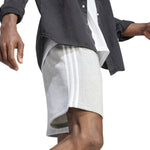 Men's Adidas Essentials Fleece 3-Stripes Shorts - GREY