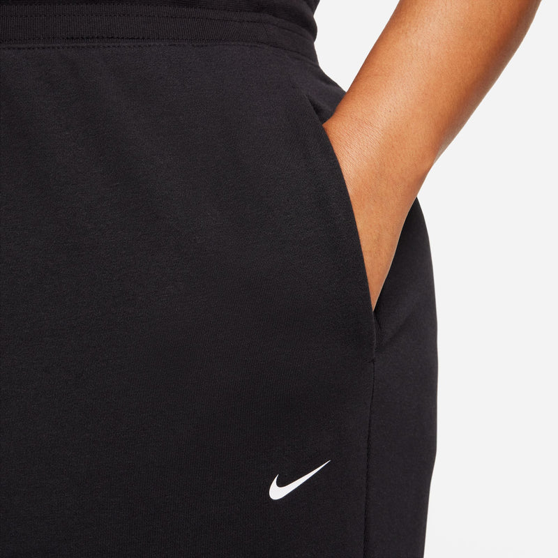 Women's Nike Plus Dri-FIT One High- Waisted 7/8 French Terry Joggers - 010 - BLACK