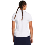 Women's Under Armour Playoff Short Sleeve Polo - 100 - WHITE/BLACK