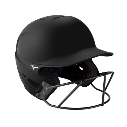 Mizuno F6 Fastpitch Batting Helmet with Face Mask - 9090 - BLACK
