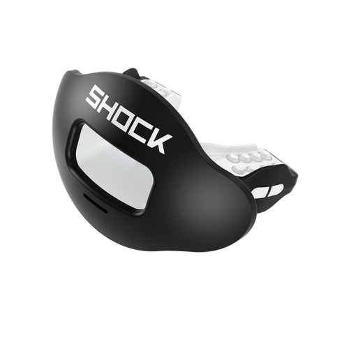 Shock Doctor Max Airflow Lip Guard Mouthguard - BLACK/WHITE
