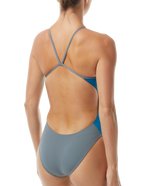 Women's TYR Solid Splice Block 1-Piece Swimsuit - 585TEAL
