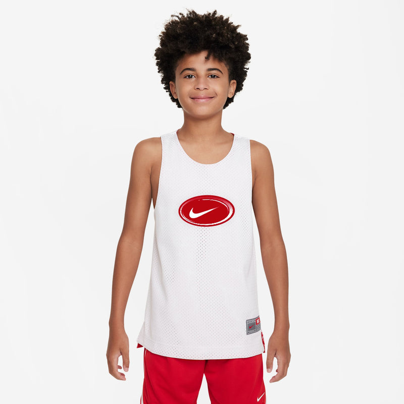 Boy's Nike Youth Reversible Culture Of Basketball Tank Top - 100 - WHITE