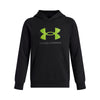 Boy's Under Armour Youth Fleece Big Logo Print Fill Hoodie - 002 - BLACK