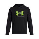 Boy's Under Armour Youth Fleece Big Logo Print Fill Hoodie - 002 - BLACK