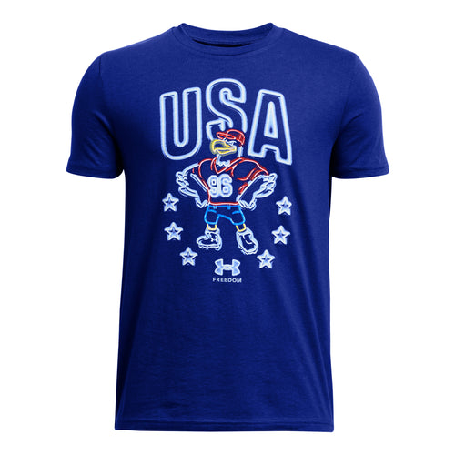 Boy's Under Armour Youth Freedom Energy T-Shirt - 400 - ROYAL
