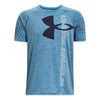 Boy's Under Armour Youth Tech Split Logo Tee - 467 BLUE