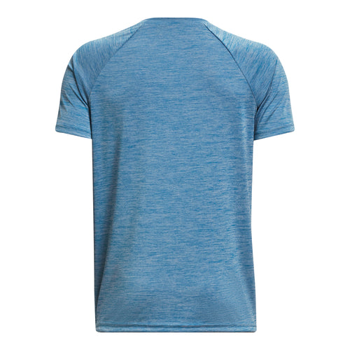 Boy's Under Armour Youth Tech Split Logo Tee - 467 BLUE