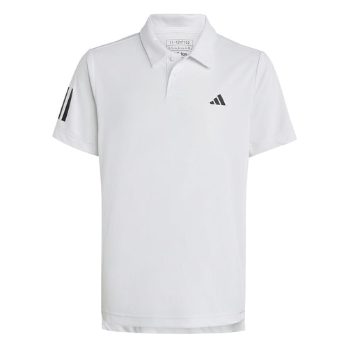 Boys' Adidas Youth 3-Stripes Polo - WHITE