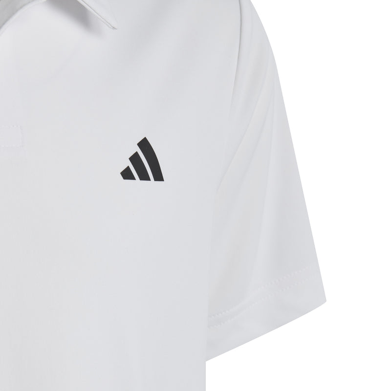 Boys' Adidas Youth 3-Stripes Polo - WHITE