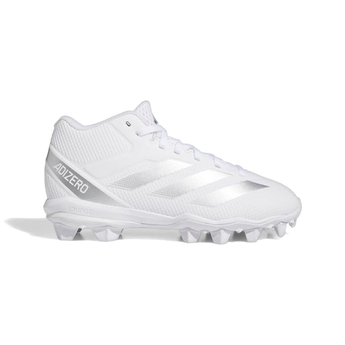 Boys' Adidas Youth AdiZero Impact .2 Football Cleats - WHITE/SILVER