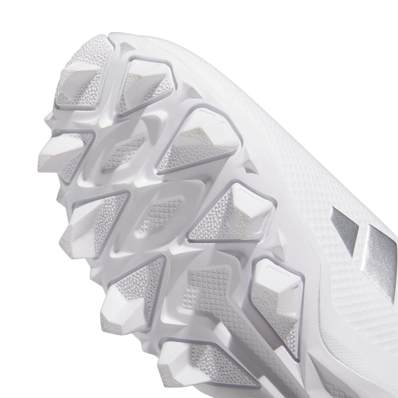 Boys' Adidas Youth AdiZero Impact .2 Football Cleats - WHITE/SILVER