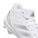 Boys' Adidas Youth AdiZero Impact .2 Football Cleats - WHITE/SILVER