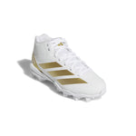 Boys' Adidas Youth Adizero Impact.2 Moulded Rubber Football Cleats - WHITE/GOLD