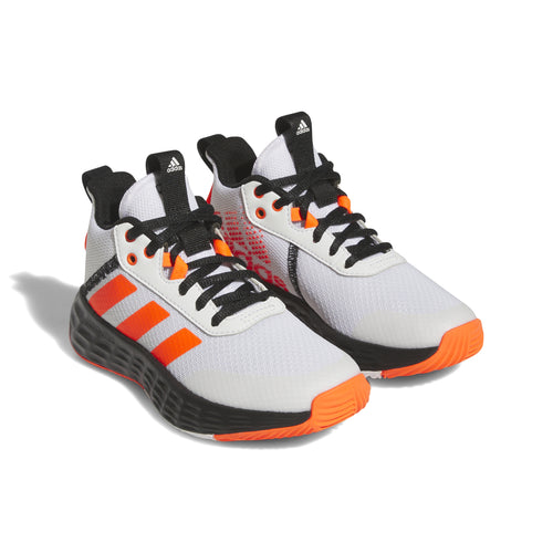 Boys' Adidas Youth Own The Game 2.0 Basketball Shoes - WHITE/RED