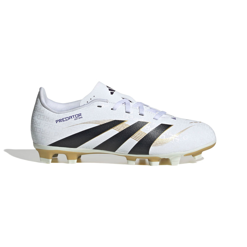 Boys'/Girls' Adidas Youth Predator Club Soccer Cleats - WHITE/BLACK