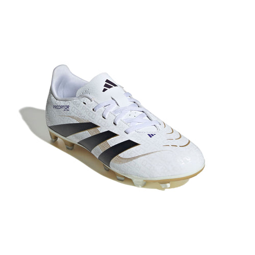 Boys'/Girls' Adidas Youth Predator Club Soccer Cleats - WHITE/BLACK