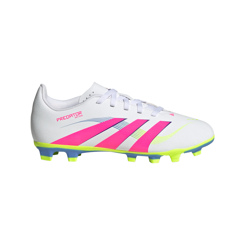 Boys'/Girls' Adidas Youth Predator Club Soccer Cleats - WHITE/PINK