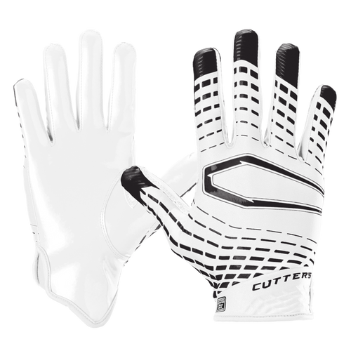 Boys'/Girls' Cutters Youth Rev 5.0 Receiver Gloves - 90002WHT