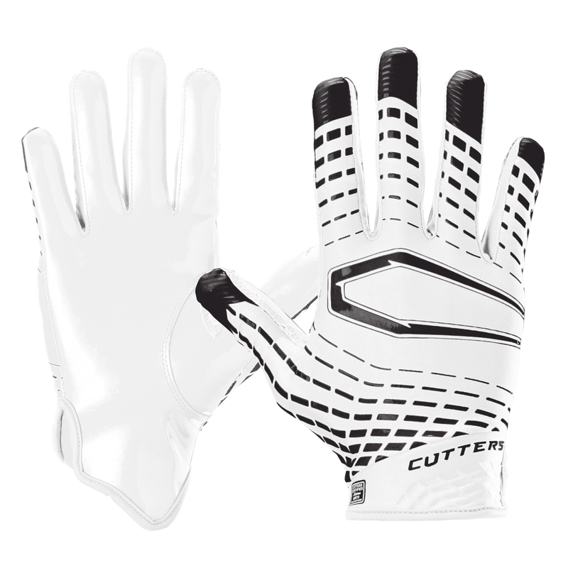 Boys'/Girls' Cutters Youth Rev 5.0 Receiver Gloves - 90002WHT