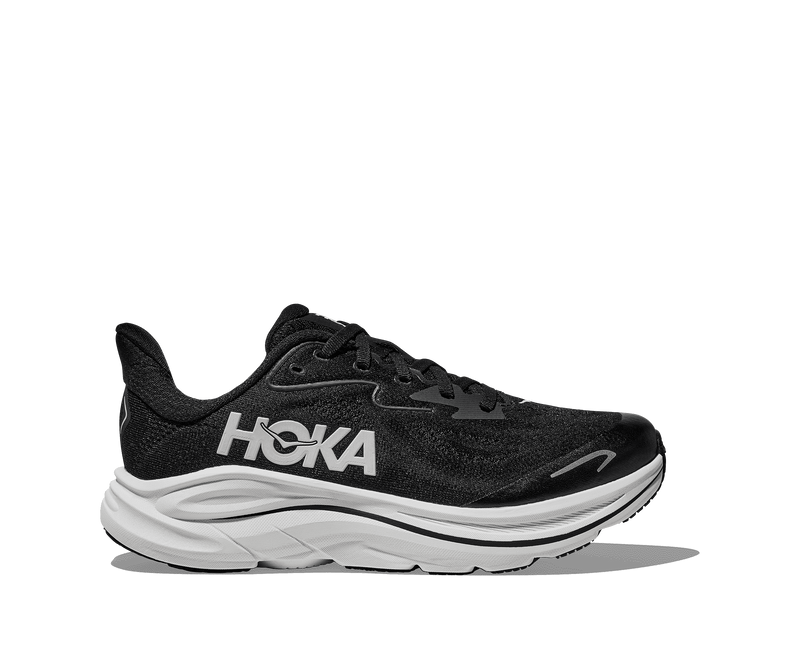 Boys'/Girls' HOKA Clifton 10 - BWHT BLK