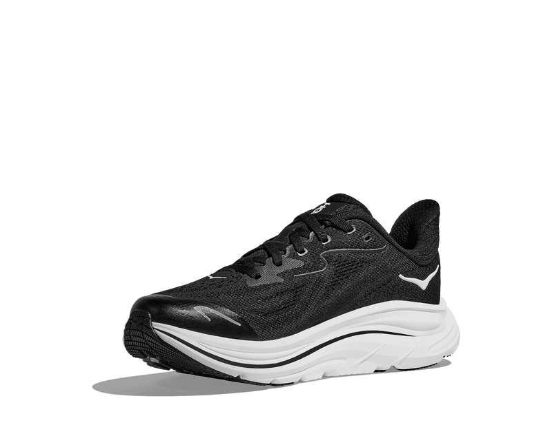 Boys'/Girls' HOKA Clifton 10 - BWHT BLK