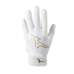 Boys'/Girls' Mizuno Youth Finch Softball Padded Batting Gloves - WHITE