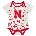 Boys'/Girls' Nebraska Huskers Infant All Day Play 3-Pack Onesies - NEBRASKA