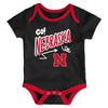 Boys'/Girls' Nebraska Huskers Infant All Day Play 3-Pack Onesies - NEBRASKA