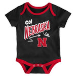 Boys'/Girls' Nebraska Huskers Infant All Day Play 3-Pack Onesies - NEBRASKA
