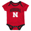 Boys'/Girls' Nebraska Huskers Infant All Day Play 3-Pack Onesies - NEBRASKA