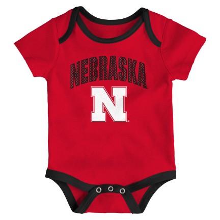 Boys'/Girls' Nebraska Huskers Infant All Day Play 3-Pack Onesies - NEBRASKA