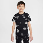 Boys'/Girls' Nike Youth All Over Print T-Shirt - 010 - BLACK