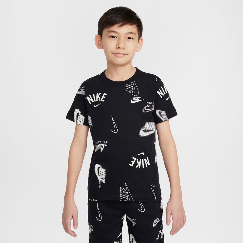 Boys'/Girls' Nike Youth All Over Print T-Shirt - 010 - BLACK