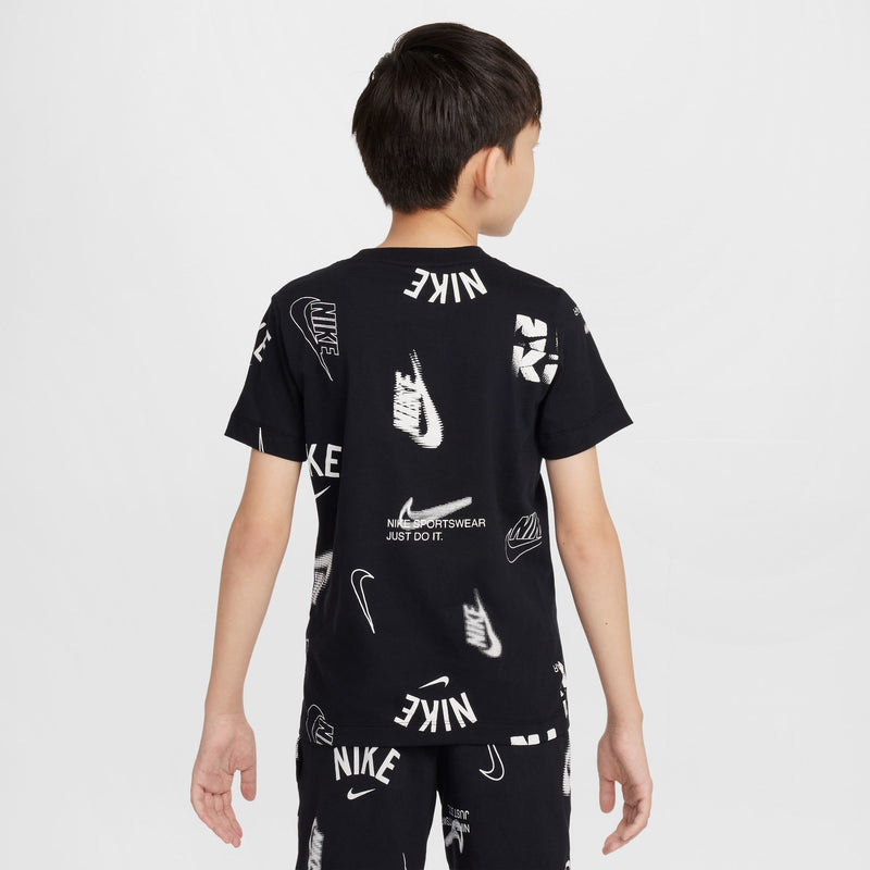 Boys'/Girls' Nike Youth All Over Print T-Shirt - 010 - BLACK