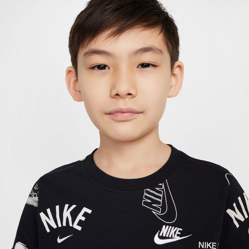 Boys'/Girls' Nike Youth All Over Print T-Shirt - 010 - BLACK