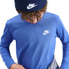 Boys'/Girls' Nike Youth Big Logo Longsleeve - 411 - COMET BLUE