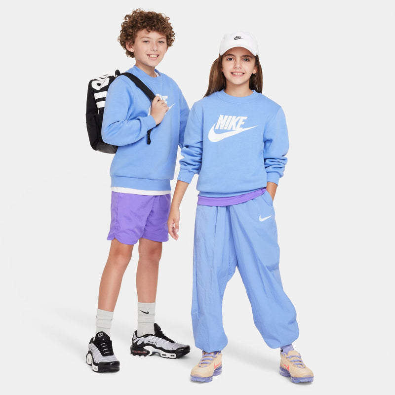 Boys'/ Girls' Nike Youth Club Fleece Crew - 450 - POLAR BLUE