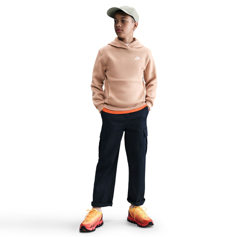 Boys'/Girls' Nike Youth Club Fleece Hoodie - 200 - HEMP