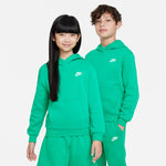 Boys'/Girls' Nike Youth Club Fleece Hoodie - 324 - STADIUM GREEN