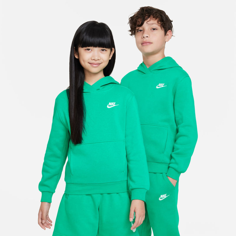 Boys'/Girls' Nike Youth Club Fleece Hoodie - 324 - STADIUM GREEN