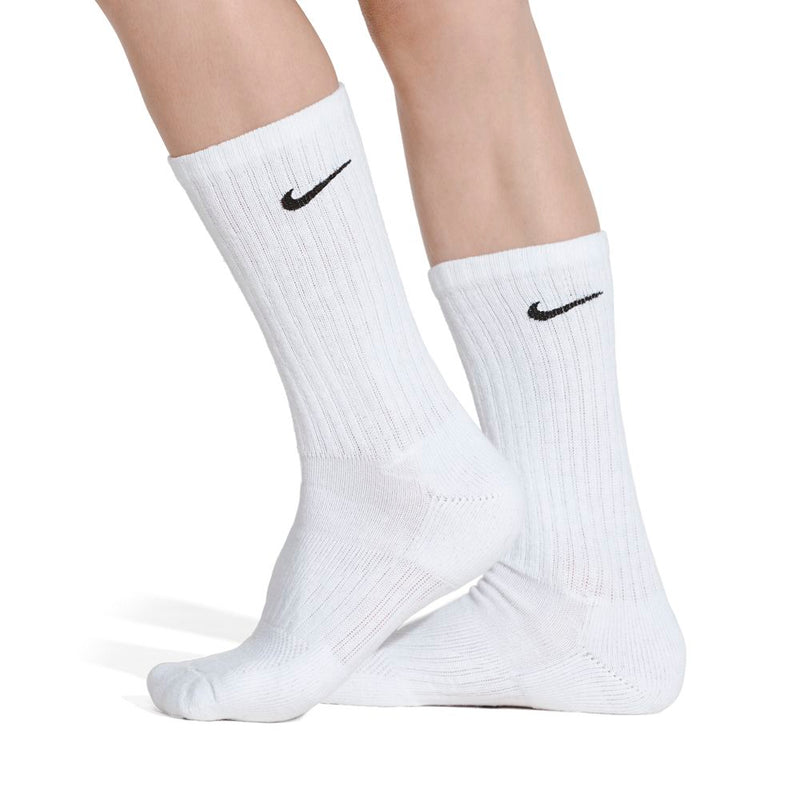 Boys'/Girls' Nike Youth Everyday Crew Socks 6-Pair - 100 - WHITE