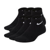 Boys'/Girls' Nike Youth Everyday Cushioned Quarter Socks 6-Pair - 010 - BLACK