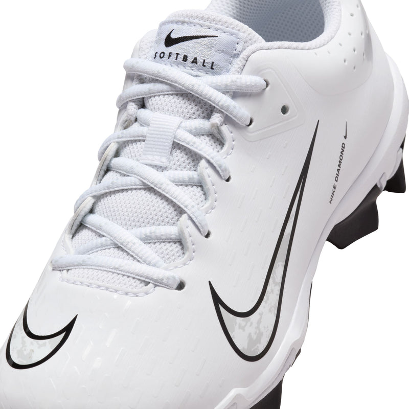 Boys'/Girls' Nike Youth Hyperdiamond 4 Keystone Softball Cleats - 100 - WHITE/BLACK