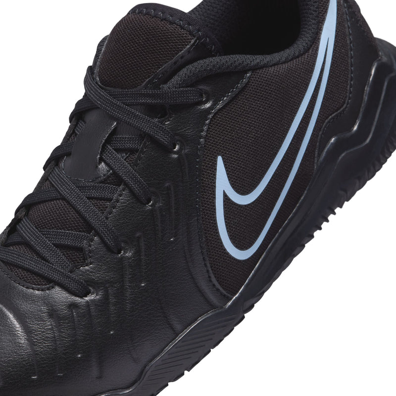 Boys'/Girls' Nike Youth Jr. Tiempo Legend 10 Indoor Soccer Shoes - 003 - BLACK