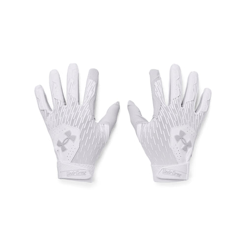 Boys'/ Girls' Under Armour Youth Clean Up Batting Gloves - 100 - WHITE/BLACK