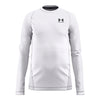 Boys'/Girls' Under Armour Youth ColdGear Longsleeve - 100 - WHITE