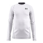 Boys'/Girls' Under Armour Youth ColdGear Longsleeve - 100 - WHITE