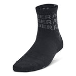 Boys'/Girls' Under Armour Youth Essential Quarter 6-Pack Socks - 001 - BLACK