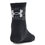Boys'/Girls' Under Armour Youth Essential Quarter 6-Pack Socks - 001 - BLACK